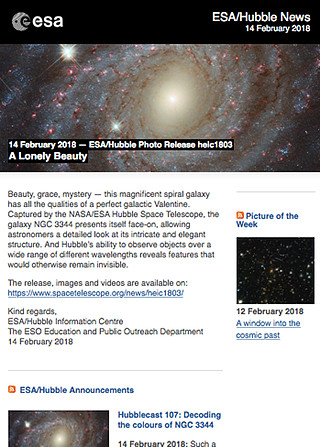 ESA/Hubble Photo Release heic1803 - A Lonely Beauty