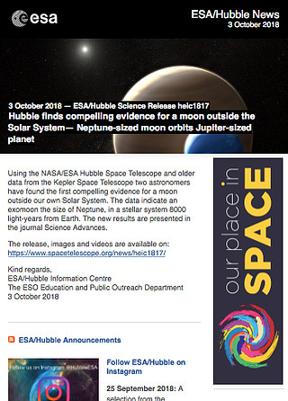 ESA/Hubble Science Release heic1817 - Hubble finds compelling evidence for a moon outside the Solar System — Neptune-sized moon orbits Jupiter-sized planet