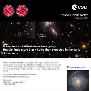 ESA/Hubble Science Release heic2410 - Hubble finds more black holes than expected in the early Universe