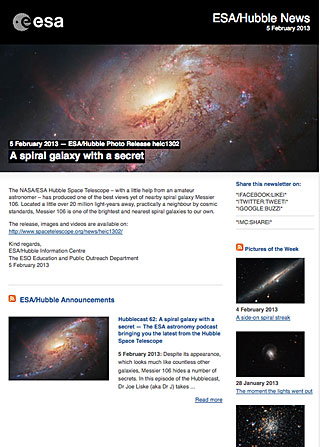 ESA/Hubble Photo Release heic1302 - A spiral galaxy with a secret